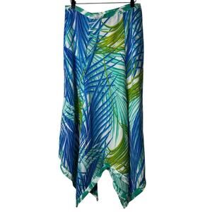 NEW YORK AND COMPANY TROPICAL BLUE GREEN PRINT SIZE MEDIUM BRAND NEW WITH TAGS